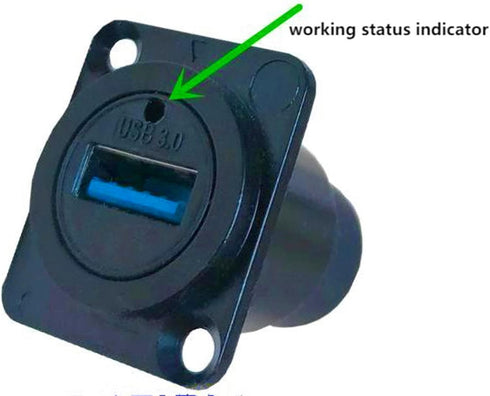 USB 3.0 D Panel Mount Solderless Connector USB 3.0 Female to Female Coupler Socket Pass Through Adapter Speed 5Gbps for Audio Video Optoelectronic...