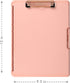 Dexas Slimcase 2 Storage Clipboard with Side Opening, Blush Pink with Rose Gold Clip, Office Supplies Clipboards to Carry and Store, A4 Holder, Co...