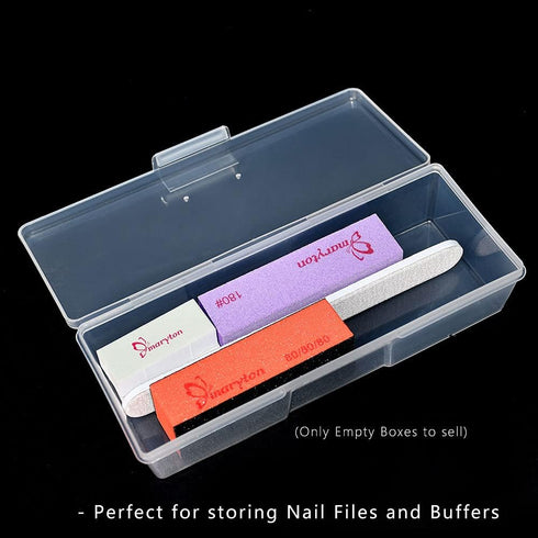 MARYTON Clear Box Storage Case for Organizing Professional Pedicure Manicure Kit and Nail Supplies, Plastic Box Nail Art Kits Tools Organizer, 4-C...