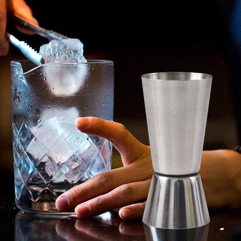 Newk Double Jigger for Bartending, 1/2 & 1 Oz(15 & 30 ML) Stainless Steel Cocktail Measuring Jigger (Set of 4)...