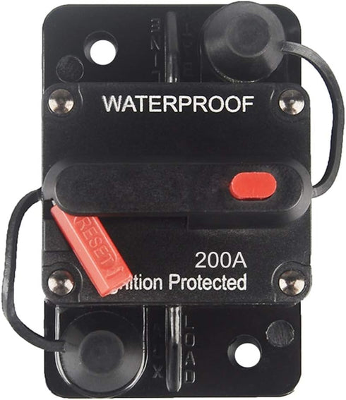 200 Amp Circuit Breaker Manual Reset 30-250A for Car Truck Rv ATV Marine Trolling Motors Boat Vehicles,12V-48V DC (200A)...