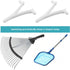 12pcs Pool Butterfly Clip V Clip Pool Attachment Clip for Skimmer Net Leaf Rake Brush Pool Supply Vacuum Head White Resin 5.3x4cm...
