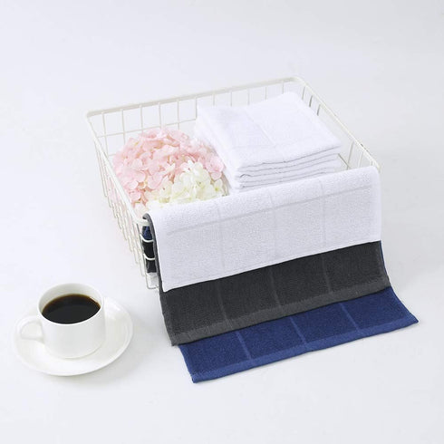 Glynniss Blue Dish Cloths Kitchen Highly Absorbent Navy Dish Rags 100% Cotton Dish Cloths for Washing Dishes, Cleaning (12pcs Blue)...