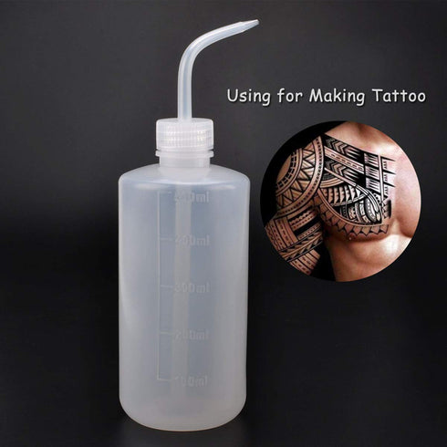 LDPE Economy Wash Bottle, Narrow Mouth Squeeze Bottle Medical Lab Plastic, Safety Squeeze Bottle No Spill, Bend Mouth Watering Cans (500ml / 16oz ...