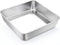 TeamFar Square Cake Pan, 9 Inch Stainless Steel Square Baking Roasting Pan for Cake Brownie Lasagna, Non-Toxic & Heavy Duty, One Piece Design & Sm...