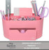 Pink Desk Organizer for Office Supplies and Desk Accessories - Pen Holder Desktop Organization for Room College Dorm Home School (Pink)...