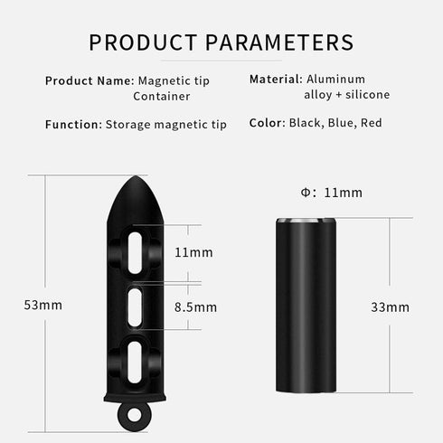 Aporia - Unique Storage Holder for Magnetic Charging Tips | Compatible with Magnetic Charging Tips (Four Bullets)...