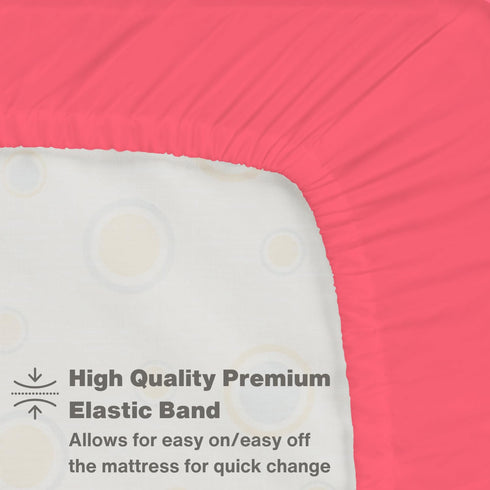 EVERYDAY KIDS 2 Pack Fitted Girls Crib Sheet, 100% Soft Breathable Microfiber, Baby Sheet, Fits Standard Size Crib Mattress 28in x 52in, Nursery S...