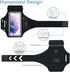 Running Armband with Headset Bag for Samsung Galaxy S25, S24, S23,S22,Zipper Slot Car Key Holder, Workouts Sports Phone Arm Band(Black)...