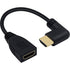 Poyiccot 8K HDMI Extension Cable, Short 8K HDMI 90 Degree Left Angle Male to Female HDMI 2.1 Cable Adapter 48Gbps with 8K 60Hz Video and 3D HDR fo...