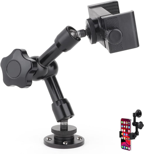 Drill Base Truck Phone Stand for 3.5~7.5 inches iPhone/HTC/LG/Nexus/Huawei/Smart Phones, Fit for Truck, Car,Van, Vehicles, 360°Adjustable Aluminum...