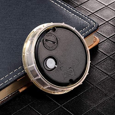 Hicarer 2. 4 Inch (61 Mm) Mini Quartz Clock Insert Round Clocks Head Insert Roman Number Replacement Movement White Face (Gold Trim)...