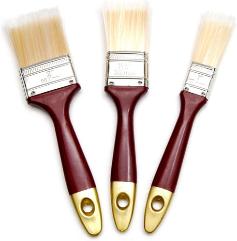 2 inch, 1.5 inch, 1 inch Paint Brushes Designed Latex or Oil Based Paints for Indoor or Outdoor with Comport Handle (3 Pack)...
