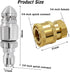 2 Pack 5000 PSI Sewer Jet Nozzle with Pressure Washer Coupler, Stainless Steel 1/4 Inch Pressure Washer Drain Jetter Hose Nozzle and Brass Fitting...