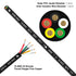 UL2464 10FT 18 Gauge 5 Conductor Electrical Wire, Tinned Oxygen Free Copper 5 Wire, 18/5 AWG Landscape Wire, OFC Speaker Wire, Low Voltage Wire, A...