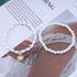 Vintage Layered Shell Pearl Anklet White Pearl Anklet Gold Scallop Shell Anklet Bracelet Pearl Bead Anklet Foot Chain Pearl Stretch Anklet Jewelry...
