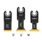 3PCS Titanium Oscillating Saw Blades Metal Cutting, Universal Multitool Blades for Metal Nails Hard Material and Wood Plastic, Multi Tool Blades K...