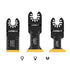 3PCS Titanium Oscillating Saw Blades Metal Cutting, Universal Multitool Blades for Metal Nails Hard Material and Wood Plastic, Multi Tool Blades K...