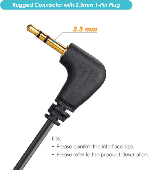 2-Pack Walkie Talkie Earpiece with Mic, 2.5mm 1-Pin G-Shape Walkie Talkie Headset with PTT, ONLY Compatible with Motorola Talkabout Two-Way Radios...