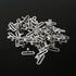 Chris.W 50 Sets Adjustable Bow Tie Hardware Clip Set, Metal Cravat Clip Hook Fastener for Necktie Strap (Silver)...
