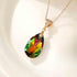 EVEVIC Austrian Crystals Teardrop Pendant Necklace for Women 14K Gold Plated Eco-friendly Brass Hypoallergenic Jewelry...