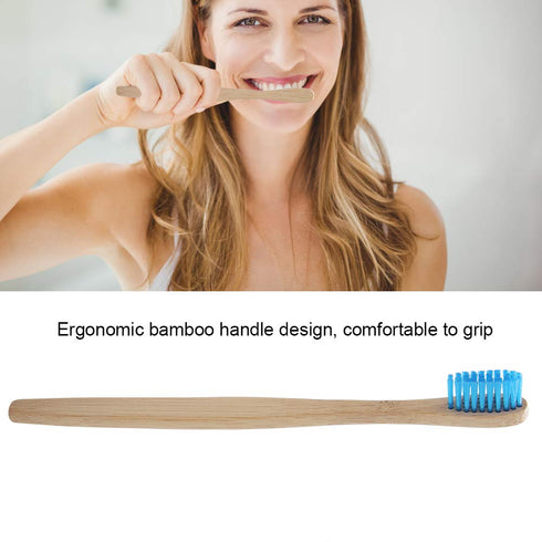 Toothbrush Soft Nylon 6 Colors Recyclable Toothbrushes for Person Oral Care(Blue)...