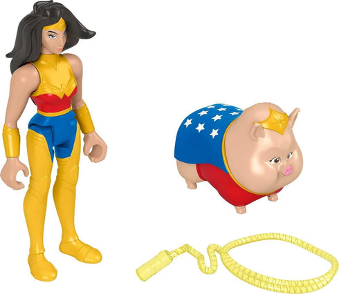 Fisher-Price DC League of Super-Pets Preschool Toys Wonder Woman & PB Poseable Figure & Accessory Set for Kids Ages 3+ Years...