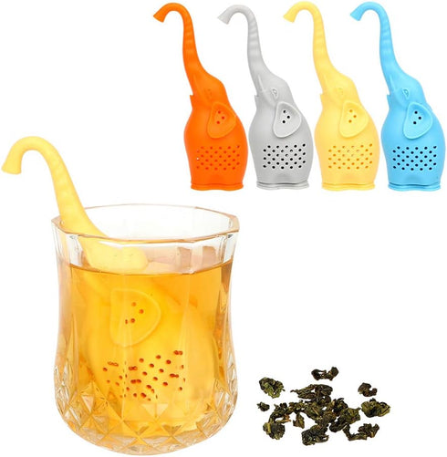 Tvoip 3Pcs Tea Infuser Cute Small Elephant Silicone Tea Strainer Coffee Loose Leaf Strainer Bag Mug Filter Diffuser Tea Accessories...