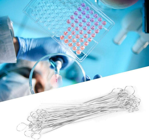 Grafting Tape, Nichrome Wire Inoculating Loop, 50pcs Reusable Inoculating Loop Holders Ni Needle Tips Inoculation for Laboratory(5mm)...