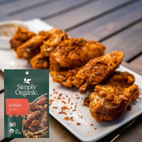Simply Organic Dry Rub and Marinade Mix Variety Bundle packed by June Street Market | Cajun, Buffalo, Teriyaki, Peppercorn Garlic, Savory Steak | ...