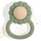 Rattle Teether, Lion Shape Montessori Baby Sensory Teething Toys, Food Grade Silicone BPA Free, Newborn Essentials Must Haves (Shifting Sand Sage)...
