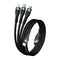 USB C to Lightning Cable, Premium 3-in-1 Multi Charging Cable, 5A Fast Charge & Data Transfer, 1.5m Nylon Braided USB-C, Lightning, Micro-USB, Uni...
