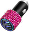 OTOSTAR Dual USB Car Charger, 4.8A Output, Bling Rhinestones Car Decorations Accessories Fast Charging Adapter for iPhones Android iOS, Samsung Ga...
