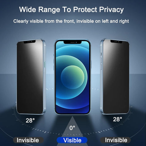 [2 Pack Compatible with iPhone 12 and 12 Pro 6.1" Matte Privacy Screen Protector, 9H Super Hardness Scratch Resistant Anti-Fingerprint Tempered Gl...
