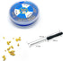 150 pcs Nickel Plated Tip Screws Pointed Cross Slot Leather Accessories 6 Sizes Belt Screws Include M2×3?M2.5×4?M2.5×5?M2.5×6?M3×5?M3×8 with 2mm S...