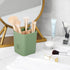 Electric Toothbrush Holder 3 Slots Tooth Brushing Holder with Bamboo Dividers for Bathrooms, Plastic Toothbrush and Toothpaste Organizer for Showe...