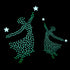 204PCS 1.2" Glow in The Dark Luminous Stars Fluorescent Noctilucent Plastic Wall Stickers Decals for Home Ceiling Wall Baby Kids Bedroom (Multi-Co...