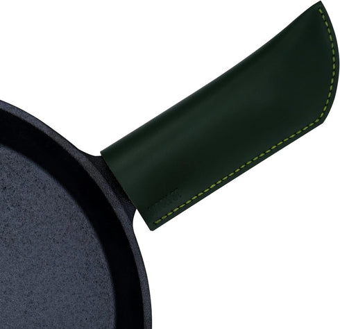 Handmade Leather Cast Iron Skillet Pan Handle Cover - Heat Resistant, Non-Slip, and Fits Most Cookware, for Your Cooking Needs - Made with Genuine...