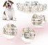 Dog Cat Pearl Collars with Crystal Rhinestone PU Leather Collars Necklace Adjustable CollarDog Chain Cat White Pearl Pet Collar (Medium, White)...