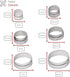 Stainless Steel Cookie Cutters - Set of 6-1 3/4", 2 3/8", 23/4", 3 1/4", 3 3/4", 4 1/4" - Cookies, Donuts, Pastries and Scones...