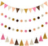 9.8 Feet Pom Pom Garland Rainbow Felt Fabric Garland Set Colorful Tassel for Classroom 3.6 Feet Felt Pennant Banner for Classroom school Christmas...