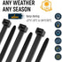 ALBO Black Zip Ties Assorted Sizes 400 Pack Plastic Cable Ties 6+8+10+12 inch Wire Tie UV Resistant Nylon Tie Wraps Assorted Sizes...