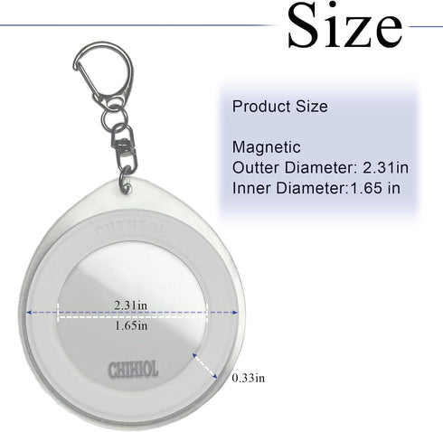 Magnetic Phone Grip Storage Keychain for Popsocket Magnetic Phone Grip Ring Holder Storage for Bag Keychain Portable for MagSafe Magnet Pop Ring G...