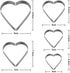 10Pcs Cookie Cutters Set Stainless Steel Biscuit Cutter Love Heart Shape and Star Shape Baking Vegetable Donuts Shape Cutters...