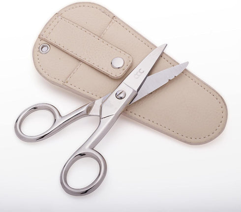 Multi Purpose Electrician Scissors With Leather Carrying Pouch - Heavy Duty Stainless Steel Electrical Shears With Stripping Notches, File & Scrap...