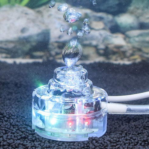 Colorful Gradient Even Air Output Underwater Bubble Fish Tank Light LED, Submersible Light, Waterproof for Fish Tank(U.S. regulations)...
