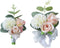 MOJUN Boutonniere and Wrist Corsage Set Wedding Flowers Accessories Prom Suit Decoration...