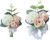 MOJUN Boutonniere and Wrist Corsage Set Wedding Flowers Accessories Prom Suit Decoration...