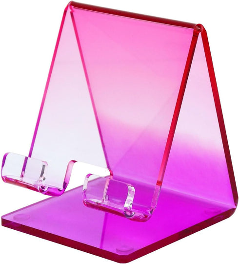 Acrylic Cell Phone Stand, Portable Phone Holder for Desk Universal Stand Holder with Non-Slip Dock for Home Kitchen Office Bathroom (Purple)...