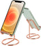 2 Pack Cell Phone Stand for Desk, Cute Metal Rose Gold Cell Phone Stand Holder Desk Accessories, Compatible with All Mobile Phones, iPhone, Switch...